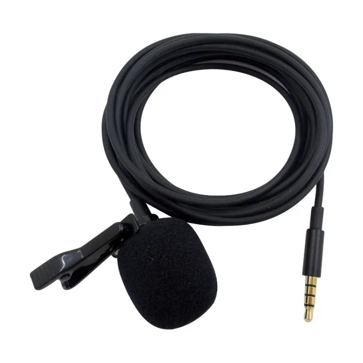 Microfone Lavalier de Colarinho com Clipe para Gravação para Telemóvel, Comprimento do Cabo: 2,5m, 2,5m