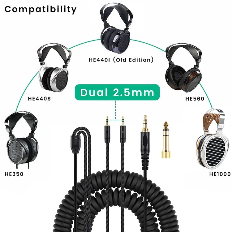 Cabo de Áudio para Auscultadores ZS0228 para HIFIMAN HE400i HE560 1000