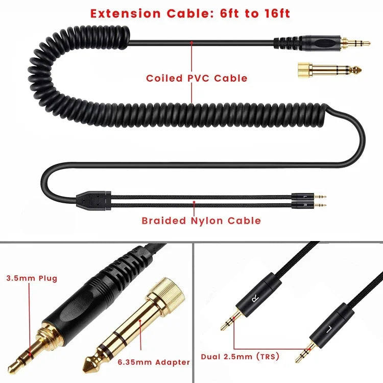 Cabo de Áudio para Auscultadores ZS0228 para HIFIMAN HE400i HE560 1000