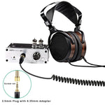 Cabo de Áudio Estéreo Duplo 3,5mm com Mola para Auscultadores Denon AH-D7100 7200 D600 D9200 5200