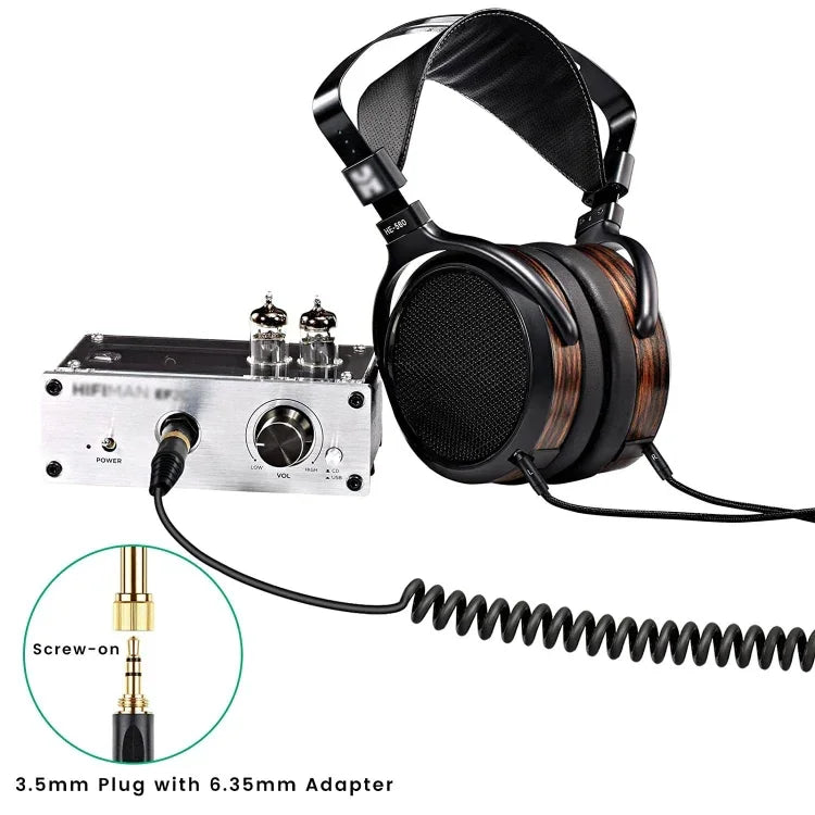 Cabo de Áudio Estéreo Duplo 3,5mm com Mola para Auscultadores Denon AH-D7100 7200 D600 D9200 5200