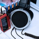 Cabo de Áudio Estéreo Duplo 3,5mm com Mola para Auscultadores Denon AH-D7100 7200 D600 D9200 5200