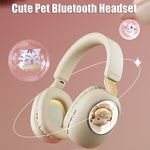 Auriculares Estéreo RGB B4 com Design de Desenho Animado, Sem Fios Bluetooth, Roxo, Azul, Rosa, Preto
