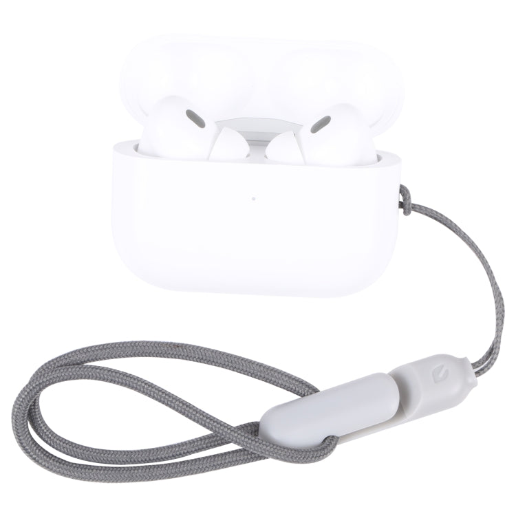 Corda Anti-Perda para Auricular Bluetooth Sem Fios Apple AirPods Pro 2, Estojo para Telemóvel, Cinzento de Alta Imitação