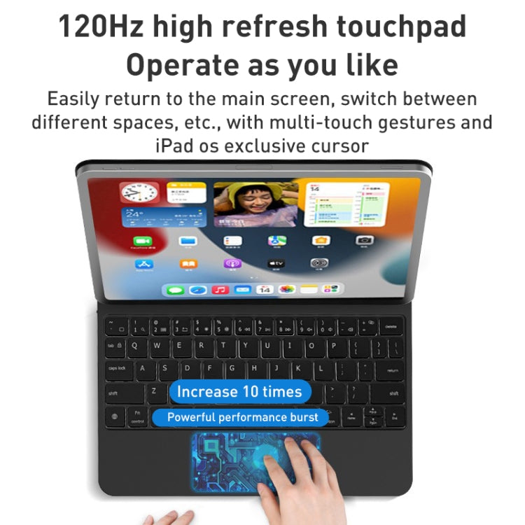 Para iPad 10ª Geração 10.9 2022 Capa de Couro com Teclado Bluetooth Suspenso Mágico T89, Para iPad 10ª Geração 10.9 2022