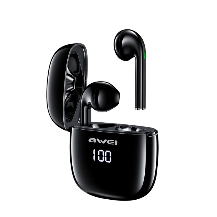 Auricular desportivo TWS Bluetooth V5.0 awei T28P com ecrã LED e estojo de carregamento