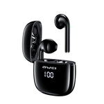Auricular desportivo TWS Bluetooth V5.0 awei T28P com ecrã LED e estojo de carregamento