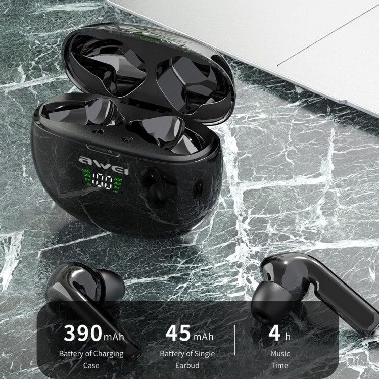 Auricular desportivo TWS Bluetooth V5.0 awei T15P com ecrã LED e estojo de carregamento, T15P