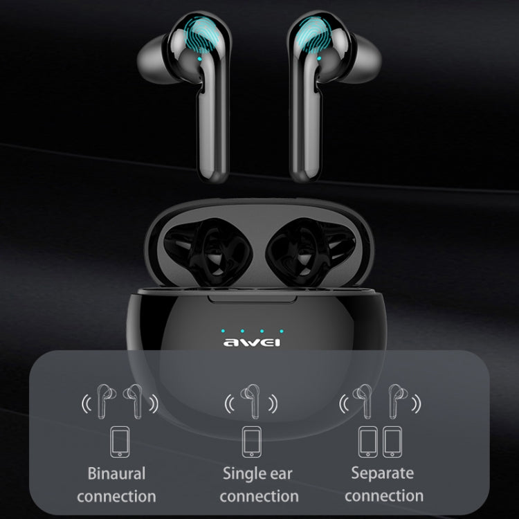 Auricular desportivo TWS Bluetooth V5.0 awei T15 com estojo de carregamento, T15