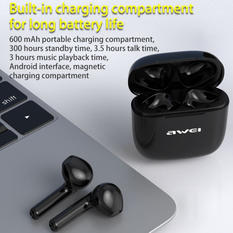Auricular desportivo TWS Bluetooth V5.0 awei T26 Pro com estojo de carregamento, T26 Pro