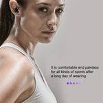 Auricular Bluetooth sem fios DT-4 IPX à prova de água Bluetooth 5.0 com caixa de carregamento magnética de 350mAh, suporte para chamadas, DT-4