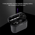 Auricular Bluetooth sem fios DT-4 IPX à prova de água Bluetooth 5.0 com caixa de carregamento magnética de 350mAh, suporte para chamadas, DT-4