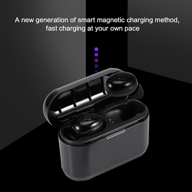 Auricular Bluetooth sem fios DT-4 IPX à prova de água Bluetooth 5.0 com caixa de carregamento magnética de 350mAh, suporte para chamadas, DT-4