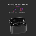 Auricular Bluetooth sem fios DT-4 IPX à prova de água Bluetooth 5.0 com caixa de carregamento magnética de 350mAh, suporte para chamadas, DT-4