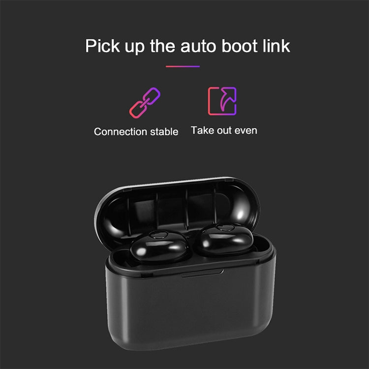 Auricular Bluetooth sem fios DT-4 IPX à prova de água Bluetooth 5.0 com caixa de carregamento magnética de 350mAh, suporte para chamadas, DT-4