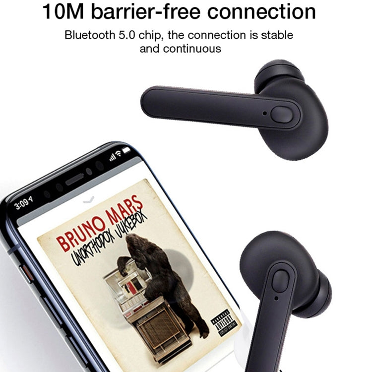 Auricular Bluetooth Sem Fios DT-5 IPX à Prova de Água Bluetooth 5.0 com Caixa de Carregamento Magnética, Suporta Função de Chamada e Power Bank, DT-5