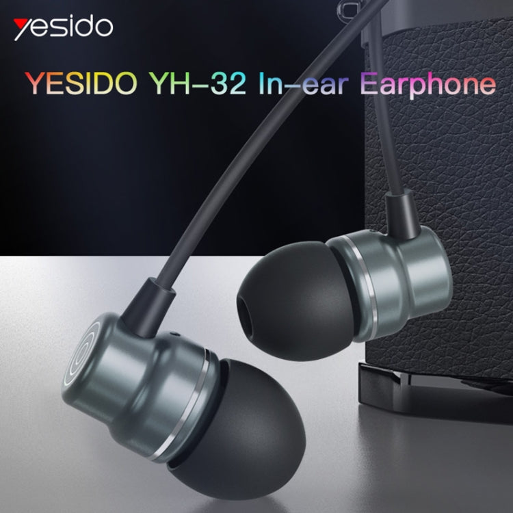 Yesido YH32 Auricular com Fio In-Ear 3.5mm, Comprimento: 1,2m, YH32