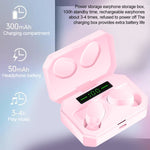 Auricular Bluetooth Sem Fios DT-14 com Dois Ouvidos, Suporta Toque, Carregamento Magnético Inteligente e Emparelhamento Automático ao Ligar