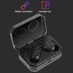 Auricular Bluetooth Sem Fios DT-14 com Dois Ouvidos, Suporta Toque, Carregamento Magnético Inteligente e Emparelhamento Automático ao Ligar