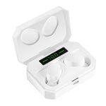 Auricular Bluetooth Sem Fios DT-14 com Dois Ouvidos, Suporta Toque, Carregamento Magnético Inteligente e Emparelhamento Automático ao Ligar