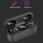 Auricular Bluetooth Sem Fios Dt-18 com Dois Ouvidos, Caixa de Carregamento de 2000mAh, Toque e Carregamento Magnético Inteligente