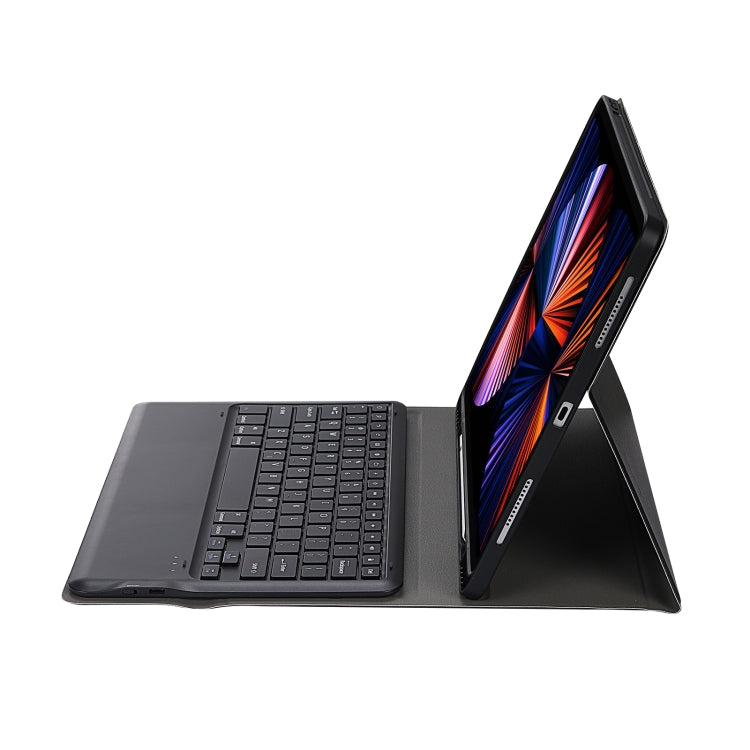 Teclado Bluetooth A12B 3.0 Ultra-fino Destacável Capa de Couro para Tablet para iPad Air 13 2024 / 2025 / Pro 12.9 polegadas 2022 / 2021 / 2020 / 2018, com Slot para Caneta e Suporte