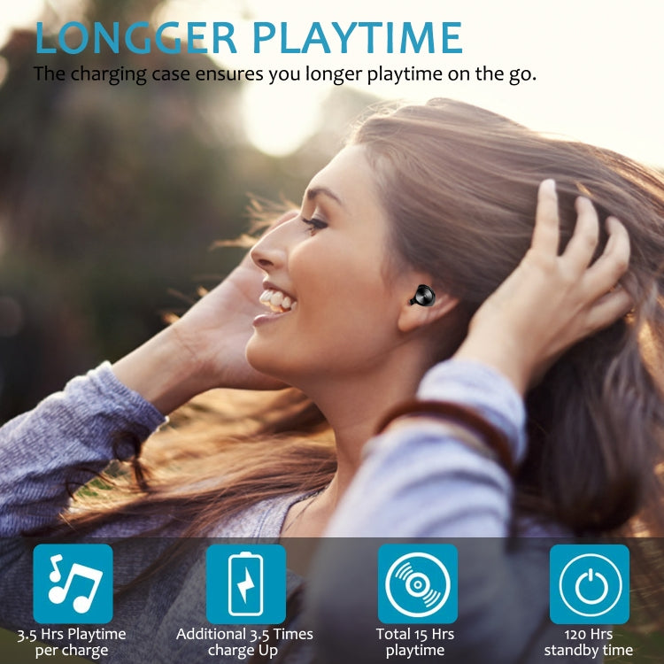 Auricular Bluetooth Sem Fios BTH-A6 Bluetooth 5.0 com Caixa de Carregamento Magnética, BTH-A6