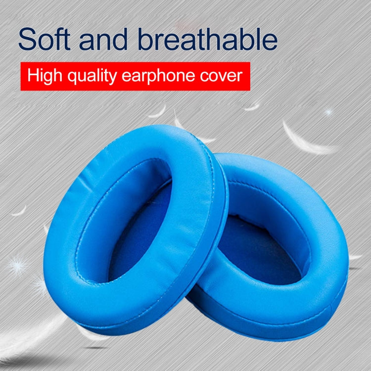 1 Par de Estojo Protetor Oval em Pele com Bisel para Auriculares Brainwavz HM5 / Philip SHP9500