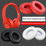 1 Par de Capa Protetora em Pele para Auscultadores Beats Solo2.0 / Solo3.0, Versão Sem Fios