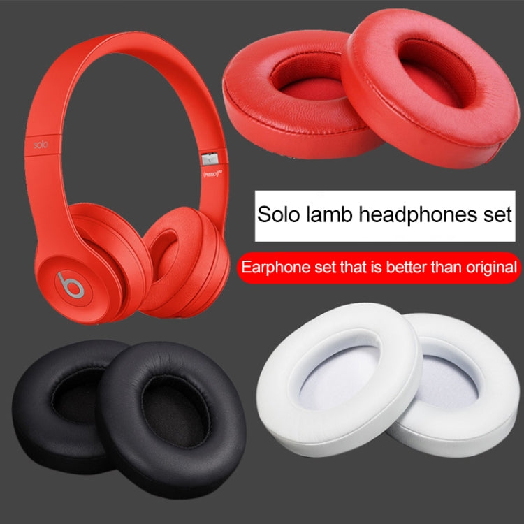 1 Par de Capa Protetora em Pele para Auscultadores Beats Solo2.0 / Solo3.0, Versão Sem Fios