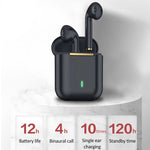 J18 Auscultadores Bluetooth 5.0 TWS Binaurais Sem Fios com Caixa de Carregamento, J18 (Verde), J18 (Ouro Rosa), J18 (Branco), J18 (Preto)