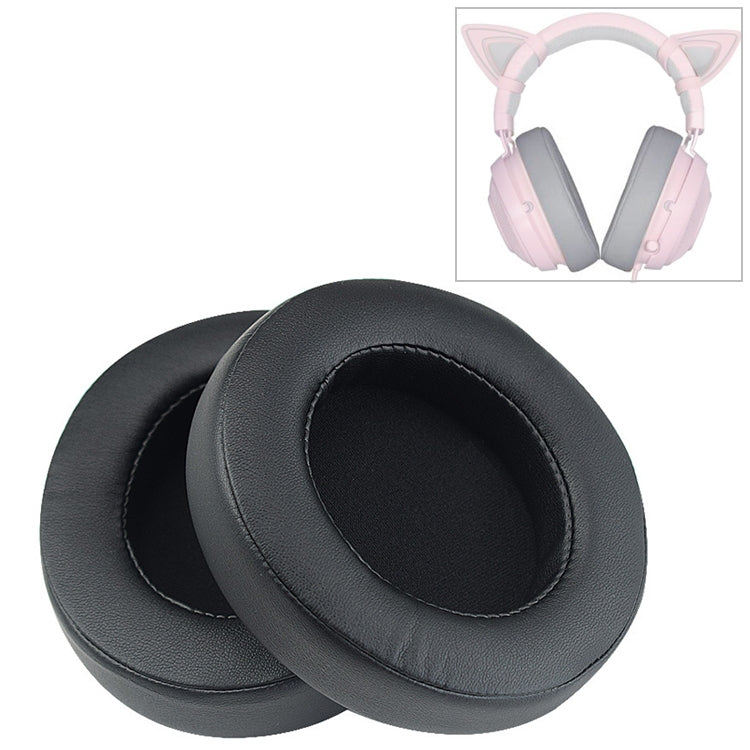 2 Unidades de Almofadas de Espuma com Rede Preta para Auscultadores Razer Kraken 7.1 V2 Pro, Substituição de Almofadas, Para Razer Kraken 7.1 V2 Pro (Rede Preta)