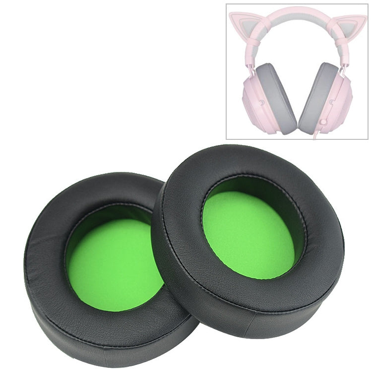 2 Unidades de Almofadas de Espuma com Rede Verde para Auscultadores Razer Kraken 7.1 V2 Pro, Substituição de Almofadas, Para Razer Kraken 7.1 V2 Pro (Verde)