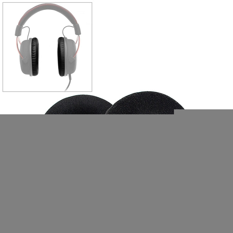 2 PCS Para Kingston KHX-HSCP / HyperX Cloud II Almofada de Auscultadores Capa de Espuma de Rede Vermelha de Flanela Substituição de Almofadas Auriculares, Para Kingston KHX-HSCP HyperX Cloud II (Flanela Vermelha)