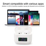 Pro 8 Auscultadores TWS Mini Sem Fios com Ecrã Digital Tátil Intra-auriculares