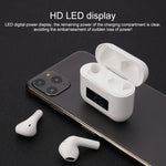 Pro 8 Auscultadores TWS Mini Sem Fios com Ecrã Digital Tátil Intra-auriculares
