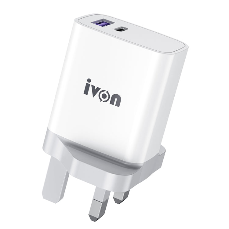 IVON AD52 18W USB-C / Type-C + USB Porta Dupla PD Carregamento Rápido