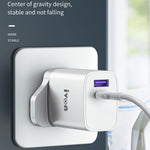 IVON AD52 18W USB-C / Type-C + USB Porta Dupla PD Carregamento Rápido
