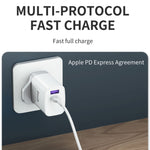 IVON AD52 18W USB-C / Type-C + USB Porta Dupla PD Carregamento Rápido