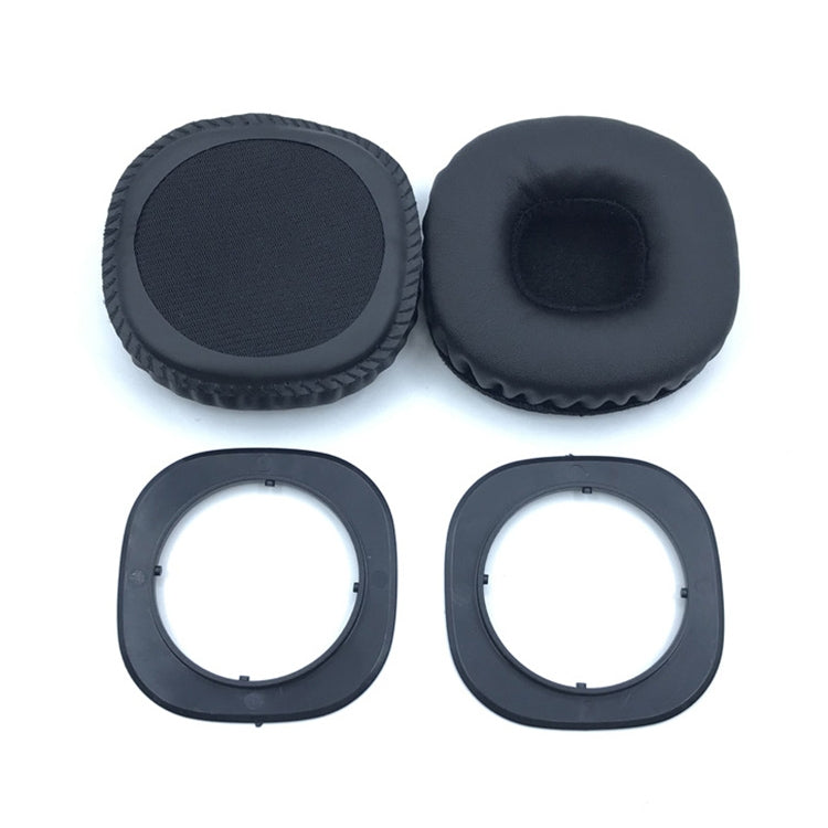 1 Par de Almofadas para Auriculares em Pele Imitada + Espuma de Memória para Marshall MID ANC, com Fivela de Placa de Borracha