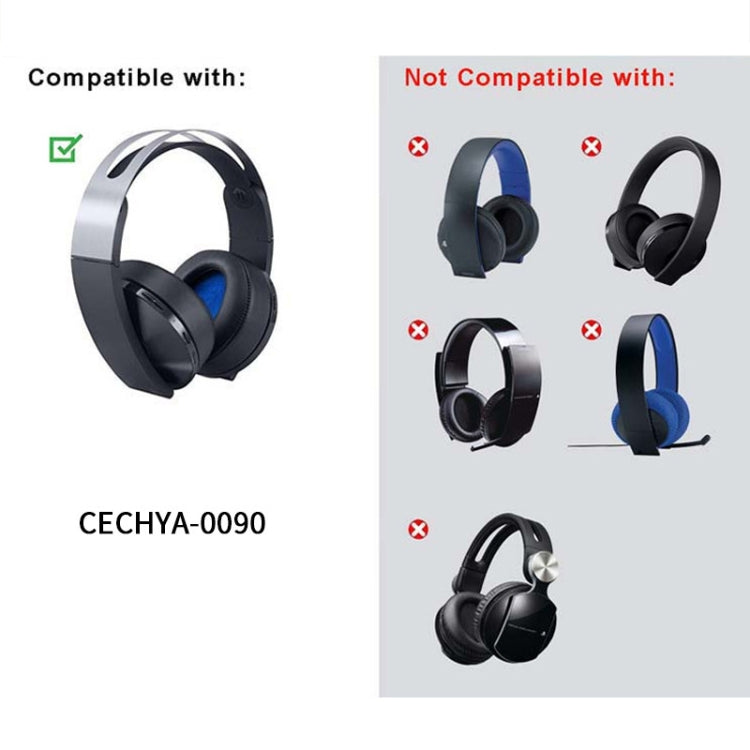 2 Peças para Sony PS4 7.1 PlayStation Platinum CECHYA-0090 Capa de Almofada para Auriculares, Substituição de Almofadas sem Rede, Para Sony PS4 7.1