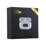 Auricular Bluetooth TWS i58 Bluetooth 5.0 com Toque para Sistema IOS, com Caixa de Carregamento com Atração Magnética e Ecrã Digital Inteligente, Suporta Siri