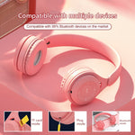 Auricular Bluetooth Y08 Qualidade de Som Hifi Macaron, Suporta Chamadas, Cartão TF e AUX 3,5mm