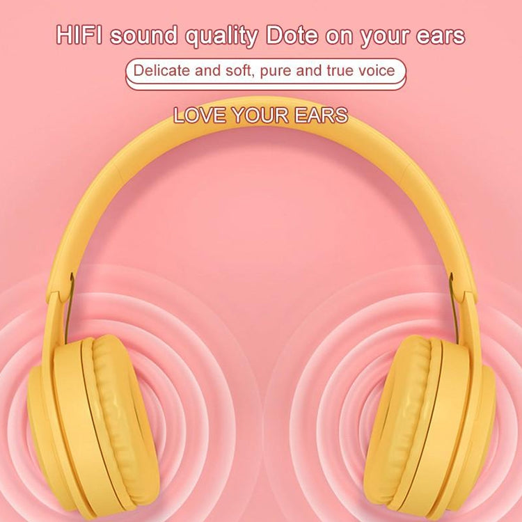 Auricular Bluetooth Y08 Qualidade de Som Hifi Macaron, Suporta Chamadas, Cartão TF e AUX 3,5mm
