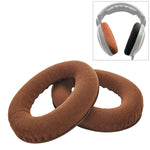 2 UNIDADES Para Sennheiser HD515 / HD555 / HD595 / HD598 / HD558 / PC360 Capa de Almofada de Auricular em Flanela Substituição de Almofadas com Algodão para Ajuste de Tom, Veludo Preto, Veludo Castanho