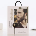 MG-G22 Auriculares Bluetooth Desportivos Portáteis com Absorção Magnética Bluetooth V5.0, Suporte para Cartão TF
