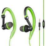Mucro MB-232 Auriculares Estéreo Com Fio Desportivos In-Ear com Gancho para Corrida e Ginásio, 3,5mm