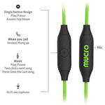 Mucro MB-232 Auriculares Estéreo Com Fio Desportivos In-Ear com Gancho para Corrida e Ginásio, 3,5mm