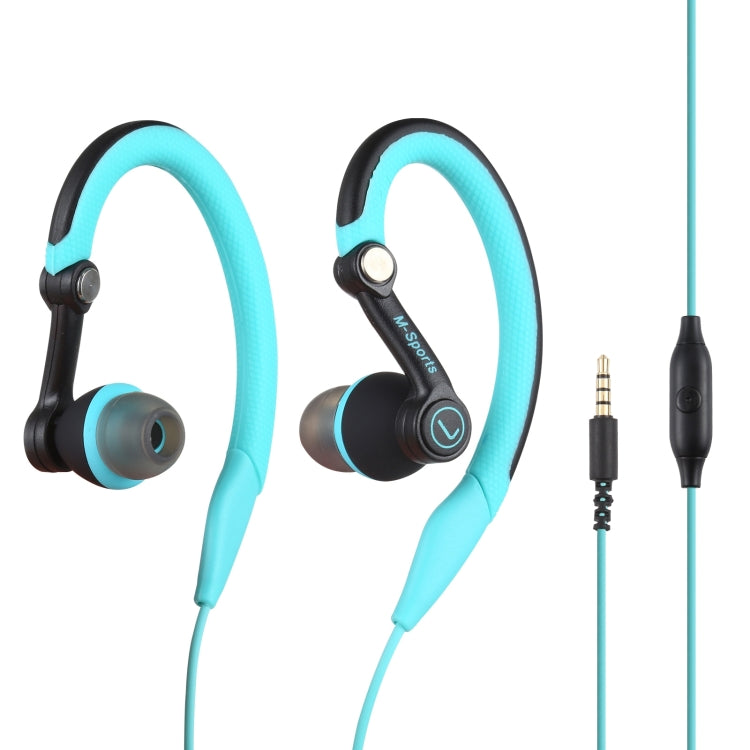 Mucro MB-232 Auriculares Estéreo Com Fio Desportivos In-Ear com Gancho para Corrida e Ginásio, 3,5mm