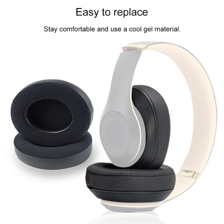 2 PCS Para Beats Studio 2.0 / 3.0 Capa Protetora para Auscultadores Almofadas de Gel de Gelo (Cinza Branco), Preto, Cor Titânio